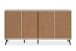 Sideboard >Arona< 4 Türen, 1 Schublade, 6 Böden, in Sand / Schwarz - 175x90x38cm (BxHxT)