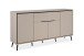 Sideboard >Arona< 4 Türen, 1 Schublade, 6 Böden, in Sand / Schwarz - 175x90x38cm (BxHxT)