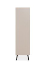 Highboard >Arona< 4 Türen, 2 Schubladen, 4 Böden, in Sand / Schwarz - 90x140x38cm (BxHxT)