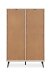Highboard >Arona< 4 Türen, 2 Schubladen, 4 Böden, in Sand / Schwarz - 90x140x38cm (BxHxT)