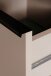 Highboard >Arona< 4 Türen, 2 Schubladen, 4 Böden, in Sand / Schwarz - 90x140x38cm (BxHxT)
