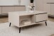 Couchtisch >Arona< 2 Schubladen, 2 Fächer, in Sand / Schwarz - 94x40x55cm (BxHxT)