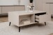Couchtisch >Arona< 2 Schubladen, 2 Fächer, in Sand / Schwarz - 94x40x55cm (BxHxT)
