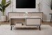 Couchtisch >Arona< 2 Schubladen, 2 Fächer, in Sand / Schwarz - 94x40x55cm (BxHxT)