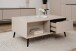 Couchtisch >Arona< 2 Schubladen, 2 Fächer, in Sand / Schwarz - 94x40x55cm (BxHxT)
