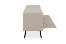 Lowboard >Arona< 3 Klappen, in Sand / Schwarz - 175x50x38cm (BxHxT)