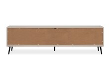 Lowboard >Arona< 3 Klappen, in Sand / Schwarz - 175x50x38cm (BxHxT)