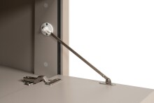 Lowboard >Arona< 3 Klappen, in Sand / Schwarz - 175x50x38cm (BxHxT)