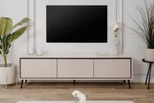 Lowboard >Arona< 3 Klappen, in Sand / Schwarz -...