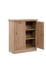 Kommode >Timber< 2 Türen, 2 Böden, Landhaus, in Artisan Eiche Dekor - 80x90x35cm (BxHxT)