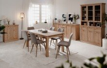 Kommode >Timber< 2 Türen, 2 Böden, Landhaus, in Artisan Eiche Dekor - 80x90x35cm (BxHxT)