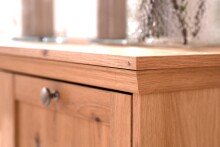 Kommode >Timber< 2 Türen, 2 Böden, Landhaus, in Artisan Eiche Dekor - 80x90x35cm (BxHxT)
