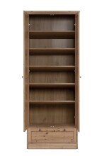 Mehrzweckschrank >Timber< 2 Türen, 1 Schublade, 5 Böden, Landhaus, in Artisan Eiche Dekor
 - 80x200x39cm (BxHxT)