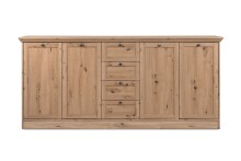 Anrichte >Timber< Landhaus, 4 Türen, 4 Schubladen, 4 Böden, in Artisan Eiche Dekor
 - 200x90x40cm (BxHxT)