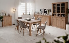 Anrichte >Timber< Landhaus, 4 Türen, 4 Schubladen, 4 Böden, in Artisan Eiche Dekor
 - 200x90x40cm (BxHxT)
