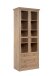 Vitrine >Timber< Landhaus, 2 Türen, 2 Schubladen, 3 Böden, in Artisan Eiche Dekor / Glas - 80x200x45cm (BxHxT)