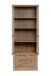 Vitrine >Timber< Landhaus, 2 Türen, 2 Schubladen, 3 Böden, in Artisan Eiche Dekor / Glas - 80x200x45cm (BxHxT)