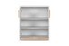 Kommode >Split< 2 Türen, 2 Böden, in steingrau / Jackson Hickory Dekor - 82x94x40cm (BxHxT)