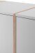 Sideboard >Split< 2 Türen, 3 Schubladen, 4 Böden, in steingrau / Jackson Hickory Dekor - 125x94x40cm (BxHxT)