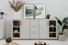 Kombikommode >Split< 4 Türen davon 2 mit Glas,...