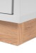 Kombikommode >Split< 4 Türen davon 2 mit Glas, 3 Schubladen, 4 Böden, steingrau / Jackson Hickory Dekor - 204x94x40cm (BxHxT)