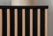 Sideboard >Monza< 2 Türen, 4 Schubladen, 2 Böden, 3D-Lamellen-Optik, in schwarz / Dekor Artisan Eiche - 160x90x40cm (BxHxT)