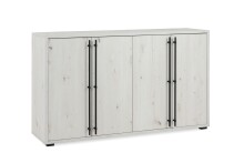Sideboard >Almo< 4 Türen, 2 Böden, in Dekor Artisan Eiche weiß - 145,5x85x38,5cm (BxHxT)