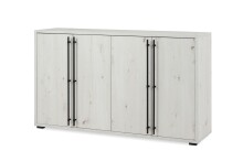 Sideboard >Almo< 4 Türen, 2 Böden, in Dekor Artisan Eiche weiß - 145,5x85x38,5cm (BxHxT)