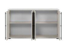 Sideboard >Almo< 4 Türen, 2 Böden, in Dekor Artisan Eiche weiß - 145,5x85x38,5cm (BxHxT)