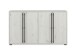 Sideboard >Almo< 4 Türen, 2 Böden, in Dekor Artisan Eiche weiß - 145,5x85x38,5cm (BxHxT)