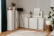 Sideboard >Almo< 4 Türen, 2 Böden, in Dekor Artisan Eiche weiß - 145,5x85x38,5cm (BxHxT)