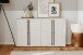 Sideboard >Almo< 4 Türen, 2 Böden, in Dekor Artisan Eiche weiß - 145,5x85x38,5cm (BxHxT)