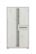 Highboard >Almo< 3 Türen, 1 Schublade, 5 Böden, in Dekor Artisan Eiche weiß - 75,3x140x38,5cm (BxHxT)