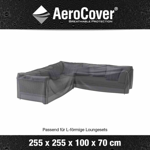 Gartenmöbel-Schutzhülle >AeroCover< in anthrazit, Polyester - 255x70x255 (BxHxT)