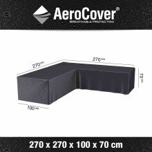 Gartenmöbel-Schutzhülle >AeroCover< in anthrazit, Polyester - 270x70x270 (BxHxT)