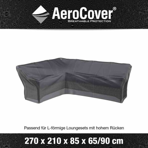 Gartenmöbel-Schutzhülle >AeroCover< in anthrazit, Polyester - 270x90x210 (BxHxT)