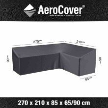 Gartenmöbel-Schutzhülle >AeroCover< in anthrazit, Polyester - 210x90x270 (BxHxT)