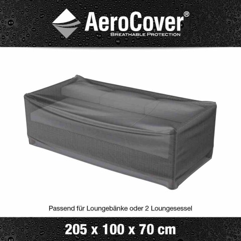 Gartenmöbel-Schutzhülle >AeroCover< in anthrazit, Polyester - 205x70x100 (BxHxT)