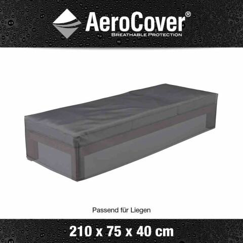 Gartenmöbel-Schutzhülle >AeroCover< in anthrazit, Polyester - 210x40x75 (BxHxT)