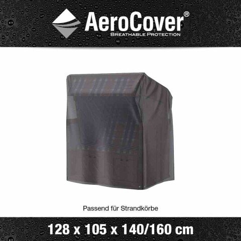 Strandkorb-Schutzhülle >AeroCover< in anthrazit, Polyester - 105x160x128 (BxHxT)