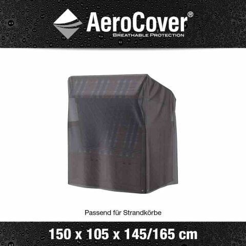 Strandkorb-Schutzhülle >AeroCover< in anthrazit, Polyester - 105x150cm (BxT)