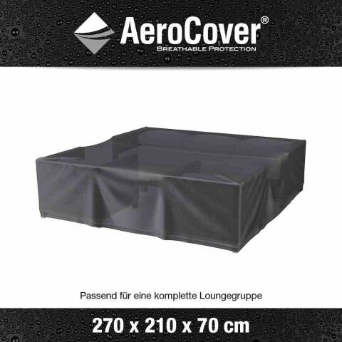 Gartenmöbel-Schutzhülle >AeroCover< in anthrazit, Polyester - 270x70x210 (BxHxT)