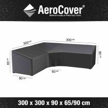 Gartenmöbel-Schutzhülle >AeroCover< in anthrazit, Polyester - 300x90x300 (BxHxT)