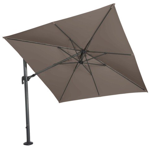 Ampelschirm >ALPHAWING N+< in taupe, Aluminium - 262x300cm (HxD)