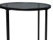 Beistelltisch >Jason 1< in Glas / Metall schwarz und Mangoholz massiv - 62cm (H)