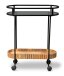 Servierwagen >Jason 5< rollbar, Glas, Metall schwarz, Mangoholz massiv - 70x86x30 (LxHxT)