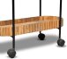 Servierwagen >Jason 5< rollbar, Glas, Metall schwarz, Mangoholz massiv - 70x86x30 (LxHxT)