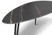 Couchtisch >Luis< (2er-Set) Metall schwarz + gesinterter Stein dunkel - 95x34x50 (BxHxT)