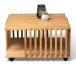 Couchtisch >Malik< rollbar, Wildeiche massiv geölt - 75x40x75cm (BxHxT)