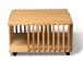 Couchtisch >Malik< rollbar, Wildeiche massiv geölt - 75x40x75cm (BxHxT)